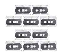 HOUDERCO Cassettes Audio Vierges 30 Lot de 10, Bande Audio Vide Double Face pour Enregistrement de Musique et Voix, Décorations Rétro et Usage Portable