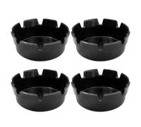 HOUDERCO Cendrier Noir en Plastique Améliore L'efficacité Nettoyage avec 8 Compartiments, Lot de 4 Pièces, Design Rond Simple et Élégant, pour Intérieur et Extérieur