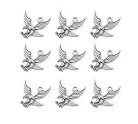 HOUDERCO Charme Aigle Style Simple et Élégant en Alliage Argenté Ensemble de 20 Pendentifs pour Fabrication de Bijoux DIY pour Porte-clés et Créations Artisanales