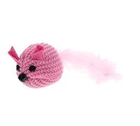 HOUDERCO Chat en Peluche Doux de Souris Rose, Léger et Amusant pour Exercice et Maintien de L'activité du Chaton à L'intérieur