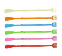 HOUDERCO Chausse-Pied Multifonctionnel en Plastique Gratte-Dos Lot de 6 Outil Pratique pour Enfiler des Chaussures sans Se Accessoire de Massage Portable pour Démangeaisons pour O
