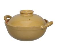 HOUDERCO Cocotte en Argile Céramique 500ml Poignée Unique, Marmite Traditionnelle en Terre Cuite pour Cuisson Maison et Restaurants, Ustensile Cuisson Polyvalent pour Soupes et Plats
