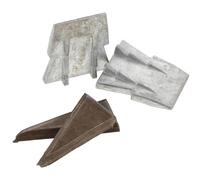 HOUDERCO Coins Coniques en Métal pour Outils de Fendage - Lot de 4 Cales pour Manche de Hache - Accessoires pour Travaux de Renforcement et Construction en Bois
