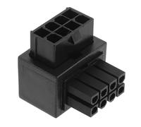 HOUDERCO Connecteur d'alimentation CPU 8 Broches Noir Design Gain de Place en Plastique et Alliage Fixation Sécurisée Meilleure Efficacité de Refroidissement