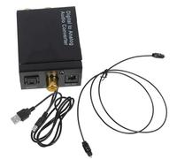 HOUDERCO Convertisseur sans Transmission de Bruit Numérique-analogique avec Audio Noir Câble USB d'alimentation et Câble Fibre Optique, Facile à Installer Compact 5.1x4.1x2.6 Cm