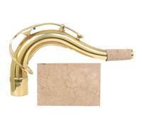 HOUDERCO Cou de Saxophone en Laiton Feuille de Liège, Manche Courbé pour Saxophone Ténor, Accessoire de Remplacement, pour Musiciens de Orchestre