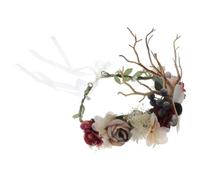 HOUDERCO Couronne de Fleurs Artificielles Bandeau à Fleurs Vintage et Branches et Roses Facile à Assortir Qui Tient Bien pour Mariage et Festivals Femmes et Garçon et Filles