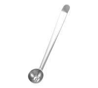 HOUDERCO Cuillère à Olives en Acier Inoxydable avec Manche Long Argenté, Ustensile Cuisine Robuste et Élégant pour Préparation et Service à Domicile