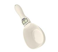 HOUDERCO Cuillère Doseuse Électronique Beige 800g Balance Alimentaire Portable en Pp pour Mesurer Ingrédients et Nourriture Animale, Usage Quotidien Piles Incluses