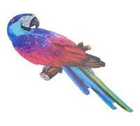 HOUDERCO Décoration Murale en Métal Perroquet Ornement Mural Artisanal à Suspendre Sculpture Oiseau Décor Jardin et Intérieur Métal Robuste Finition Réaliste Salon Jardin Terrasse