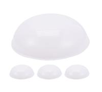 HOUDERCO Diffuseur de Lampe LED Rond en Pvc Blanc, Lot de 4, pour Éclairage Plafond Couloirs et Corridors, Diffusion Uniforme de Lumière Confortable