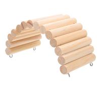 HOUDERCO Échelle Multifonction en Bois pour Hamster et Petits Animaux, Résistant aux Morsures, pour Exercice et Décoration de Bureau