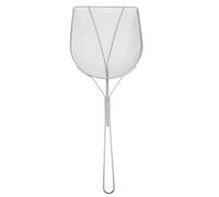 HOUDERCO Écumoire INOX pour Camping Passoire Fine Carrée Cuillère Filtre Légère et Compacte Ustensile Cuisson Wok et Friture Extérieur