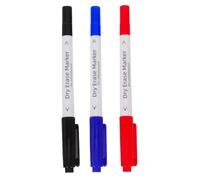 HOUDERCO Effaçables Écriture Fluide pour Tableau Blanc Lot de 3 à Double Embout Plastique Solide, pour Maison et Bureau