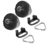 HOUDERCO Ensemble de 4 Anneaux Triangulaires pour Fixation Sangle Poignet Caméra, Acier Inoxydable Noir, Robuste et Portable, Accessoires pour Appareil Photo