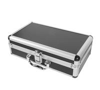HOUDERCO Étui de Rangement Noir pour Microphone sans Fil Portable Coque Rigide Abs et Mousse Triple Couche, Anti-chute pour Voyage