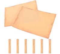 HOUDERCO Feuilles de Papier à Écrire A5 Lot de 8 Vintage en Papier Kraft Orange Décoratif Rétro pour Correspondance et Usage Créatif