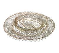 HOUDERCO Filet de Pêche à Mailles 14X25X40 CM, Panier Pliable en Métal Fond Plat, Accessoire de Pêche pour Pêcheurs en Eau Douce et Repérage des Poissons