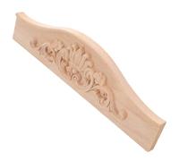 HOUDERCO Fronton Décoratif en Bois Sculpté Beige pour Meuble et Fenêtre, Style Européen Classique, Élément Décoratif Polyvalent pour Décoration Intérieure Maison