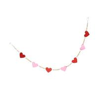 HOUDERCO Guirlande De Saint-valentin Feutre Avec Décorations De Cœurs Rouges Et Roses Pour Intérieur Et Extérieur Pour Maison Cheminée