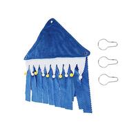 HOUDERCO Hamac Hérisson D’Angle Respirant pour Petits Animaux, Cachette Tente à Pompons en Tissu Doux, Taille Compacte pour Cage, pour Hamster, Lapin, Cobaye