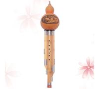 HOUDERCO Instrument de Musique Ethnique Hulusi en Bambou Trois Notes, Facile à Apprendre, Son Pur et Fidèle, Design Élégant pour Débutants et Amateurs Plusieurs styles