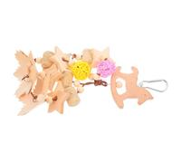 HOUDERCO Jouet à Mâcher Bois pour Perroquet Accessoire Interactif pour Oiseaux pour Calopsittes Et Perruches Favorise Activité Physique Santé du Bec