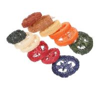 HOUDERCO Jouets à Mâcher en Loofah Naturel Favorise et Aide à Réduire Problèmes Digestifs Lot de 12 Forme Unique Couleur Aléatoire pour Lapins et Petits Animaux