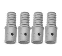 HOUDERCO Kit 4pcs d'Adaptateurs Métalliques 19 Mm pour Manche à Balai avec Application Polyvalente pour Nettoyage Commercial et Résidentiel