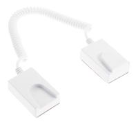 HOUDERCO Lanière Anti-Perte pour Télécommande en Plastique Blanc Câble Rétractable, Accroche Télécommande Fiable pour Hôtel et Showroom