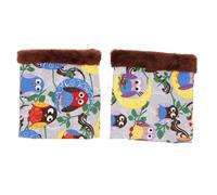 HOUDERCO Lit pour Petits Animaux Nid Chaud et Confortable 2 Pièces en Peluche Tricotée et Plusieurs Styles Pochette de Couchage Polaire Portable Cachette pour Hamster pour Animaux d'hiver