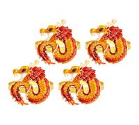 HOUDERCO Lors de Réunions Familiales Décontractées Élégant Lot de 4 Forme Dragon en Alliage pour Décor de Table