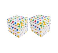 HOUDERCO Lot de 10 Torchons à Vaisselle Doux Et Absorbants 30x30cm en Microfibre à Pois, Chiffons Multifonction Non Pelucheux pour Nettoyage La Cuisine, Essuyage Vaisselle Et Surfaces Domestiques