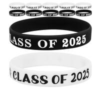 HOUDERCO Lot de 12 Bracelets en Silicone Extensibles pour Fin D'études 2025, Résistants et Pratiques, Design Unique pour Fêtes de Remise de Diplômes et Occasions Variées