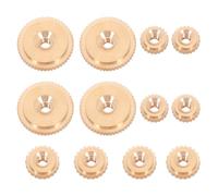 HOUDERCO Lot de 12 Écrous en Laiton pour Horloges Grand-père, Fixation Sécurisée des Aiguilles, Compatibilité Polyvalente, Accessoires pour Mécanismes D'horlogerie