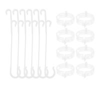 HOUDERCO Lot de 150 Set de Set de Clips de Support en Plastique Blanc pour Plantes Grimpantes et Semis, Crochets Portables pour Serrage, Prévention Chute des Fruits, pour Greffage