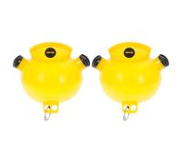 HOUDERCO Lot de 2 Sifflets à Pigeons en Abs Ultra-légers, Sifflet Portable Quatre Tons Orange, Outil de Dressage d'oiseaux pour Entraînement Extérieur et Fourniture Pigeons