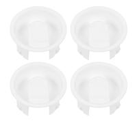 HOUDERCO Lot de 4 Couvercles Universels Blancs en PC pour Pichets et Carafes, Couvercle de Carafe Résistant à l'usure, Compact et Étanche, pour Usage Ménager et Restauration