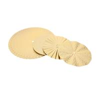 HOUDERCO Lot de 4 Décorations Murales en Métal Doré de Soleil, Pendentifs Ronds en Fer Forgé, Décoration Murale Ronde pour Intérieur et Extérieur, Ornements Muraux Géométriques Modernes,