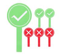 HOUDERCO Lot de 6 Palettes de Vote Portable en Mousse Jeu de Raquettes Jury de Classe 3 Rouges 3 Vertes Panneau d'Interaction Enseignant-Élève Réutilisable pour Évaluation Scolaire