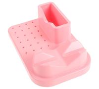 HOUDERCO Malette Rangement Onglerie en Plastique Rose Léger 24 Emplacements pour Organisation Outils, pour Salon de Manucure Professionnelle