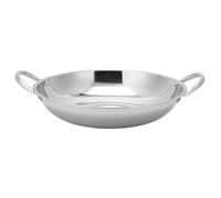 HOUDERCO Marmite Ménagère en Acier Inoxydable Épais 30 CM, Poêle Induction Robuste sans Aimant, Pot à Cire Cuisine et Camping
