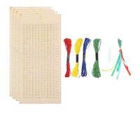 HOUDERCO Marque-pages à Broder en Bois Trous Pré-percés, Kit DIY Point de Croix Double Face, pour Lecteurs et Présents Personnalisés
