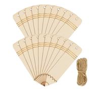 HOUDERCO Marque-pages Vierges en Bois Construction Fiable et Résistante Lot de 20 Forme Crayon Corde en Chanvre pour Loisirs Créatifs et Usage Quotidien