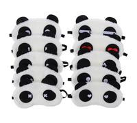HOUDERCO Masque Yeux en Peluche Panda 10 Pièces, Bloque la Lumière, Léger et Doux, Emballage Individuel pour Fêtes Entre Filles ou Jeux à L’aveugle Plusieurs styles