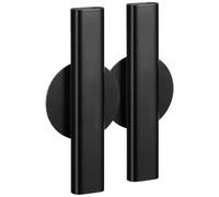 HOUDERCO Mini Tube Mural en Métal Noir 2pcs pour Bouquets Frais et Fleurs Vertes, Jardinière Murale Adhésive Style Minimaliste pour Décoration Murale et Rebord de Fenêtre