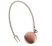 HOUDERCO Montre de Poche en Alliage Marron à Quartz avec Chaîne Réglable Vintage Style Classique Élégant, Collier Pendentif Unisexe pour Présent Homme et Femme