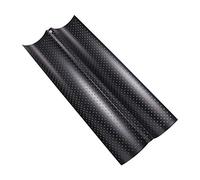 HOUDERCO Moule à Français en Acier Inoxydable, Plaque de Cuisson Perforée à 2 Slots pour Baguettes, Accessoire Cuisine Réutilisable pour Four Domestique