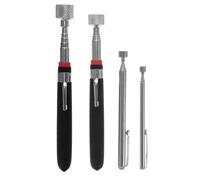 HOUDERCO Outil Magnétique Télescopique 4 Pièces en Métal Noir pour Ramassage D’objets Petits Tige Aimantée, pour Parcs et Sites Touristiques
