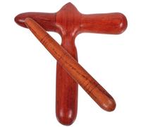 HOUDERCO Outils de Massage en Bois pour Pieds 2pcs, Bâtons de Massage Multifonctionnels Croisée et Ronde, Favorisant la Circulation Sanguine pour Femmes et Mamans